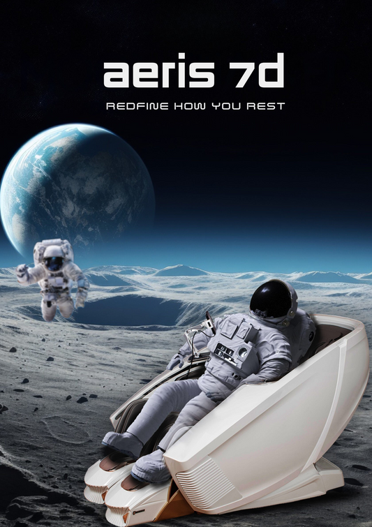 Aeris 7D - A luxurious, full-body massage chair engineered with advanced 7D technology for deep relaxation and zero gravity comfort.