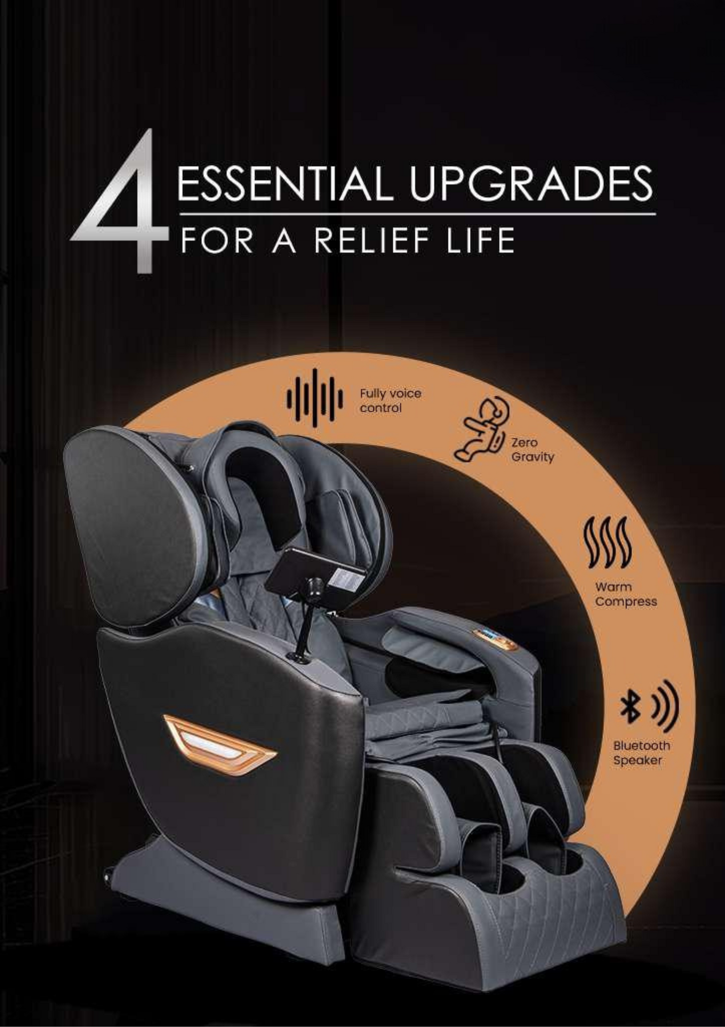 RLX1 - A sleek, compact massage chair designed for everyday relaxation and ultimate comfort