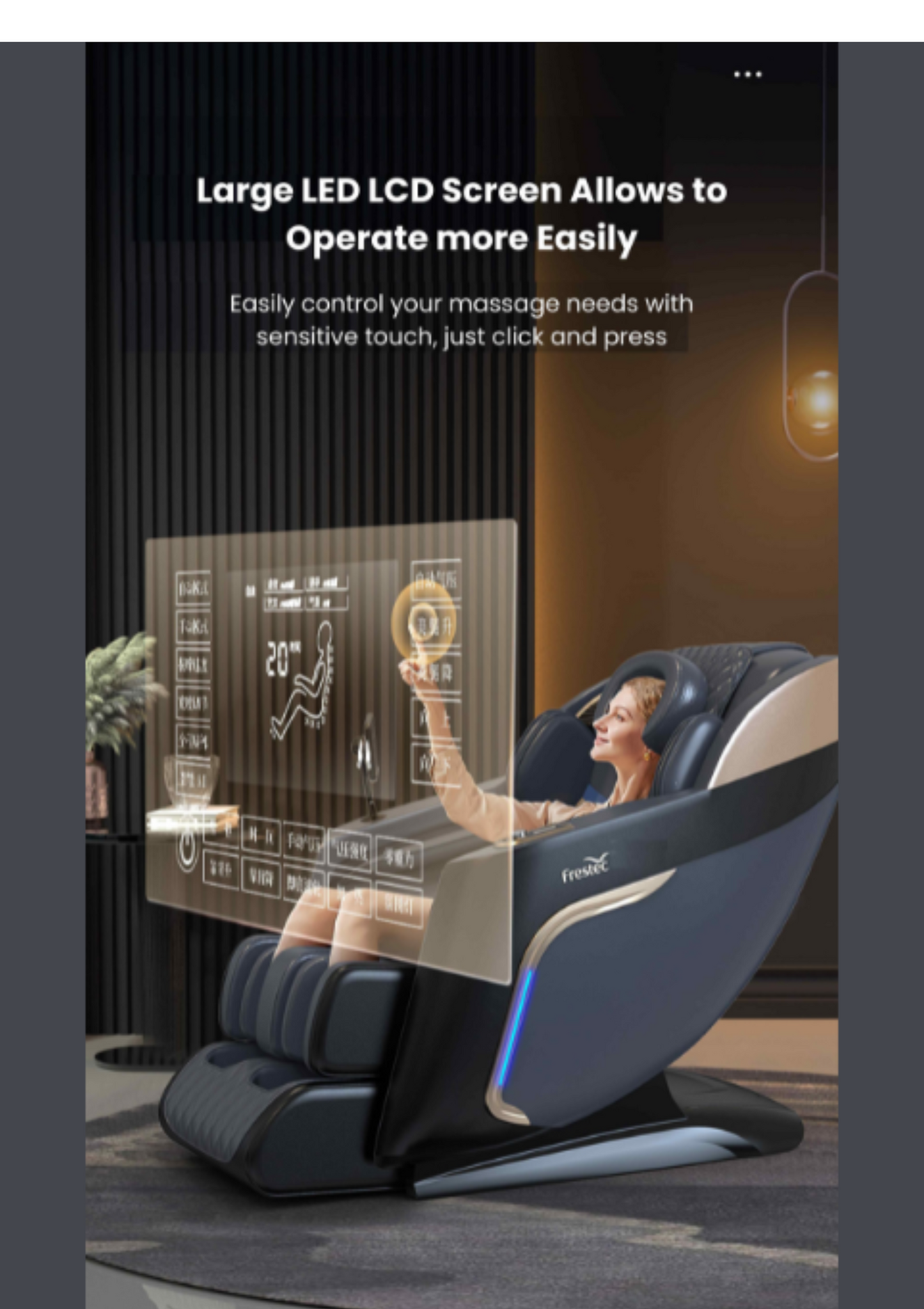 Velora - A premium massage chair that blends plush comfort with elegant design, perfect for everyday indulgence