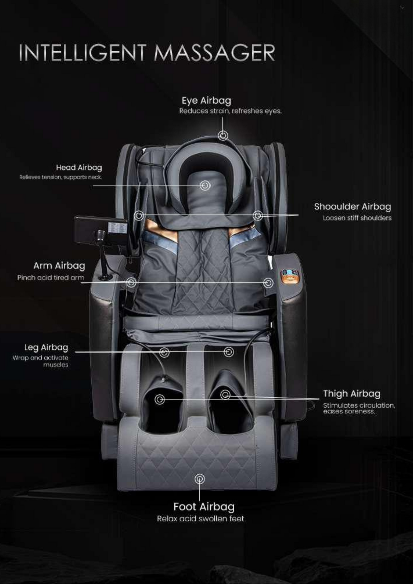 RLX1 - A sleek, compact massage chair designed for everyday relaxation and ultimate comfort