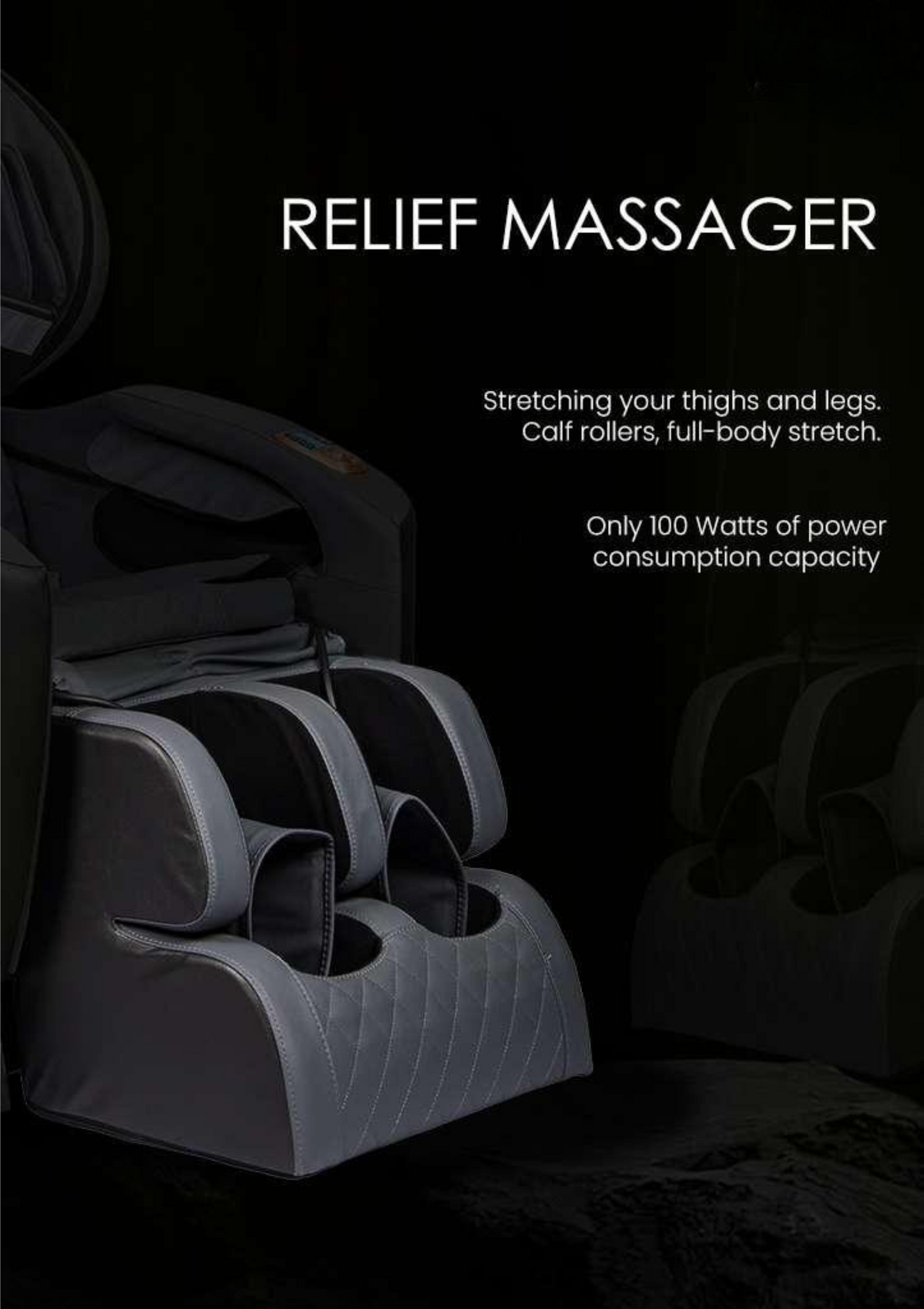 RLX1 - A sleek, compact massage chair designed for everyday relaxation and ultimate comfort