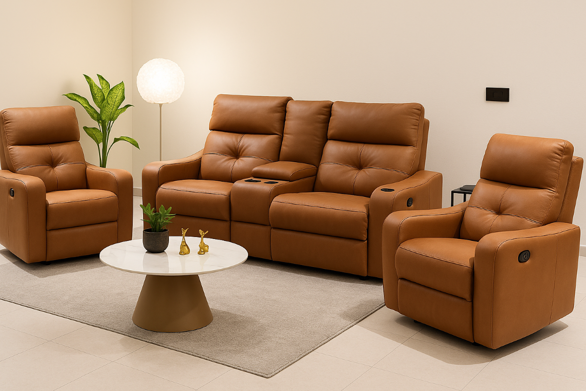 GlideSet - Elevate Desert One Recliner Sofa Set 3-1-1 or 3-2